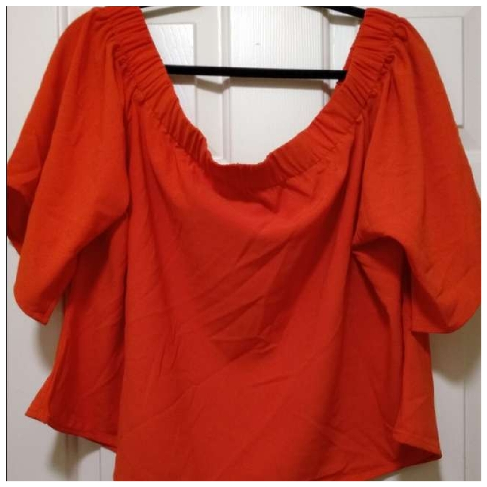 NWOT Rich, Red & Off-the-Shoulder Flowy Top
